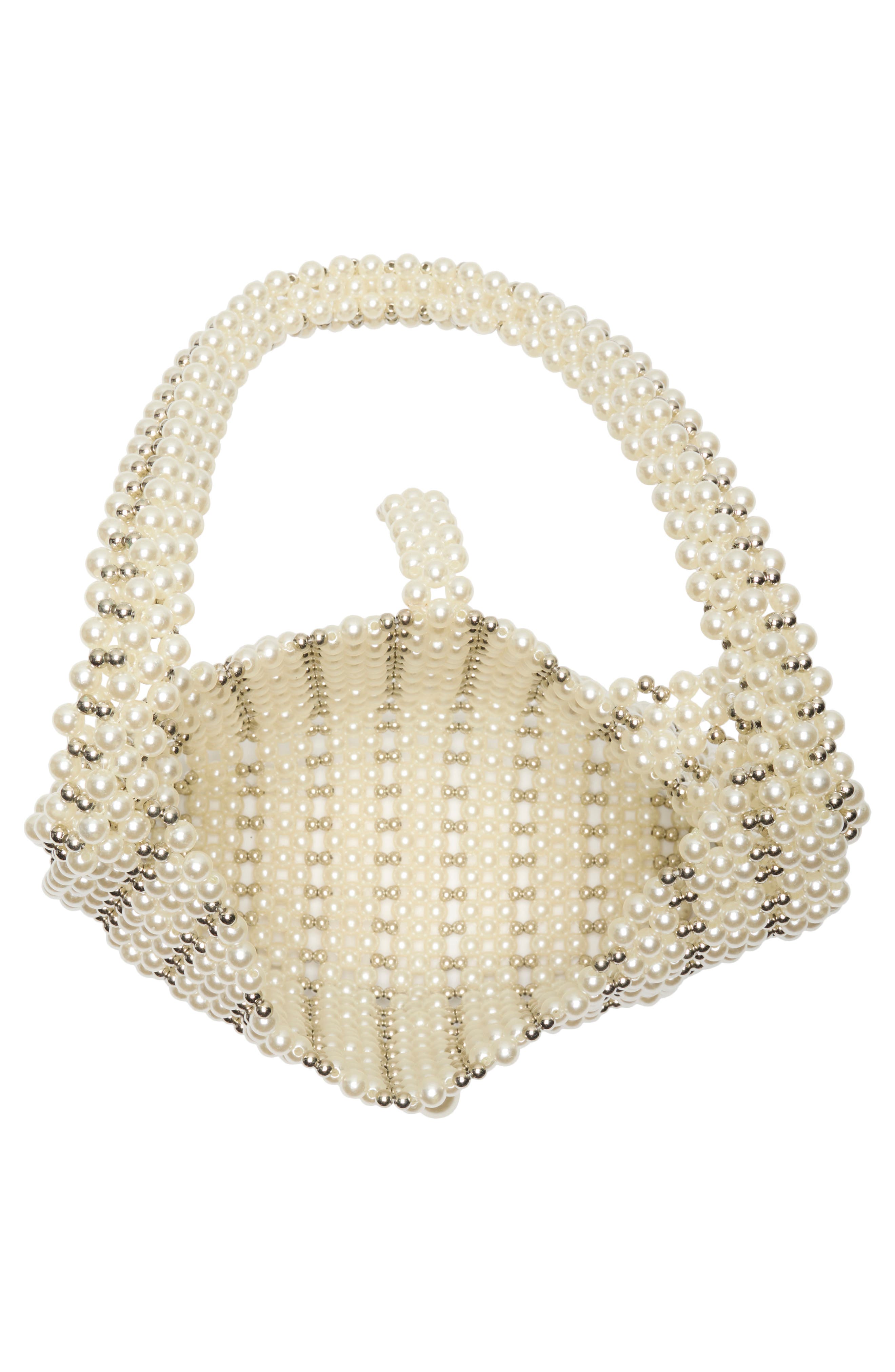 Dolce Vita Faux Pearl Shoulder Bag, Alternate, color, Pearl