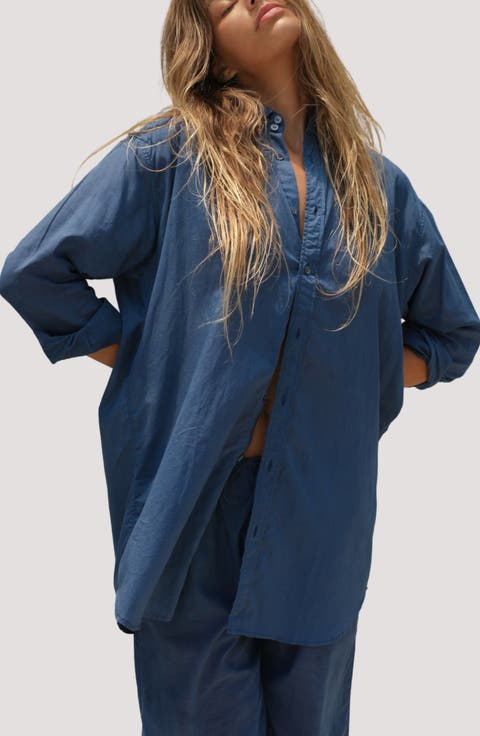 Mela Boyfriend Organic Cotton Cover-Up Shirt