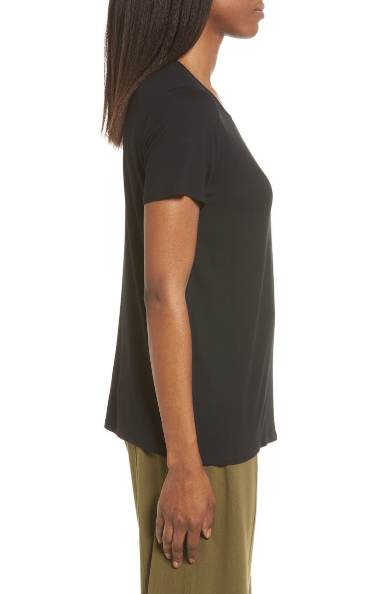 Eileen Fisher Short Sleeve Jersey Tee, Alternate, color, 