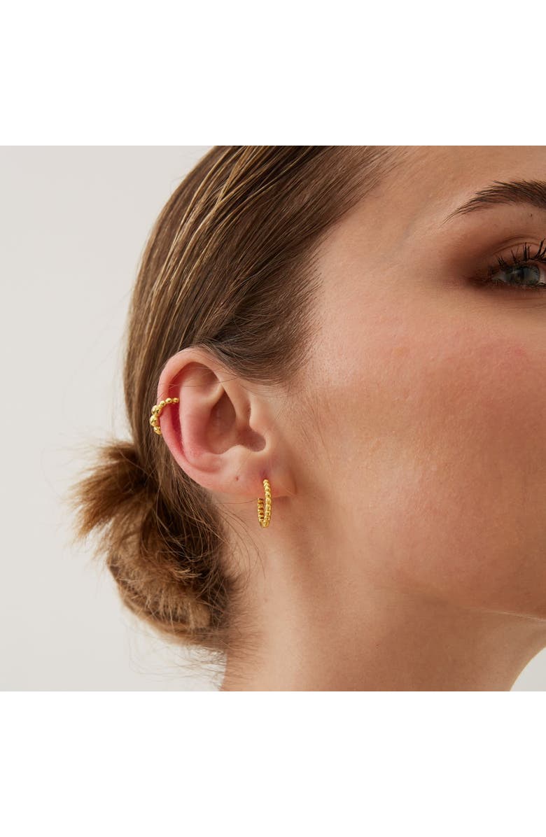 Spero London Bead Hoop Sterling Silver Earring, Alternate, color, Gold