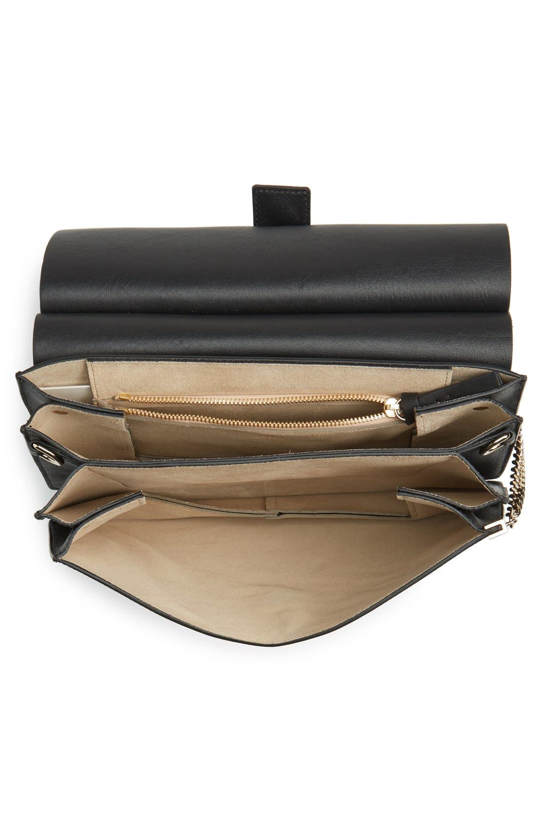 Chloé 'Faye' Leather & Suede Shoulder Bag, Alternate, color, 