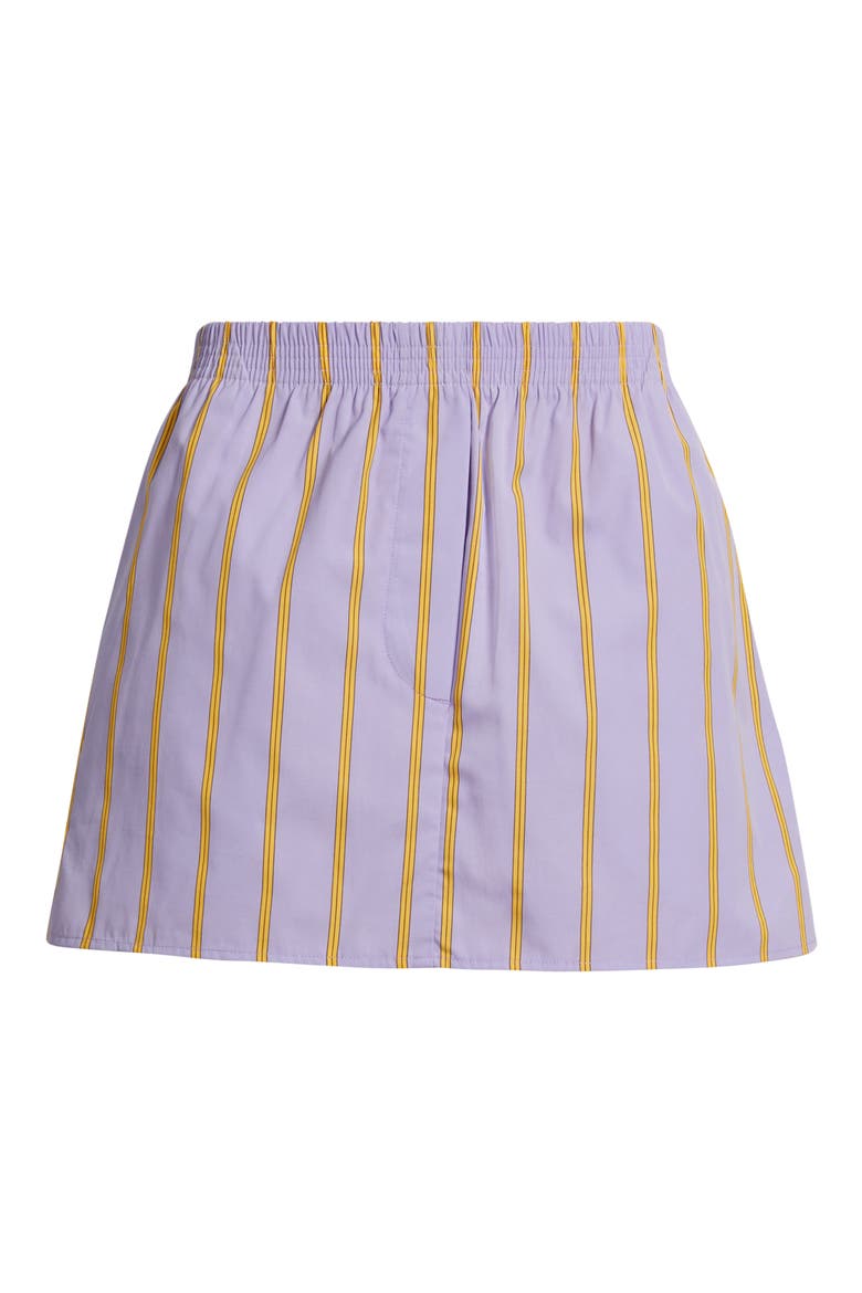 Stripe Cotton Pull-On Miniskirt, Alternate, color, PLUMLINE STRIPE