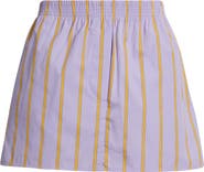 CISSA Stripe Cotton Pull-On Miniskirt