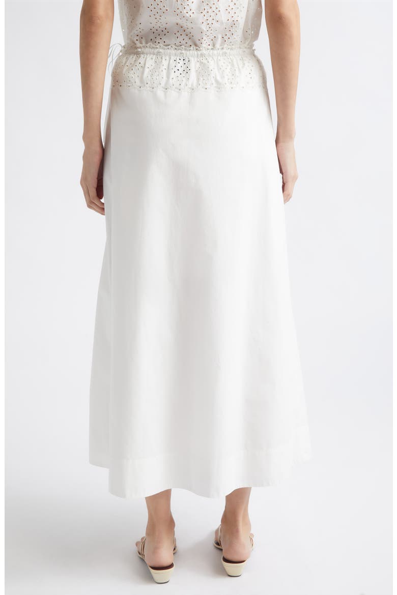 Harriet Eyelet Detail Cotton Skirt, Alternate, color, VINTAGE WHITE