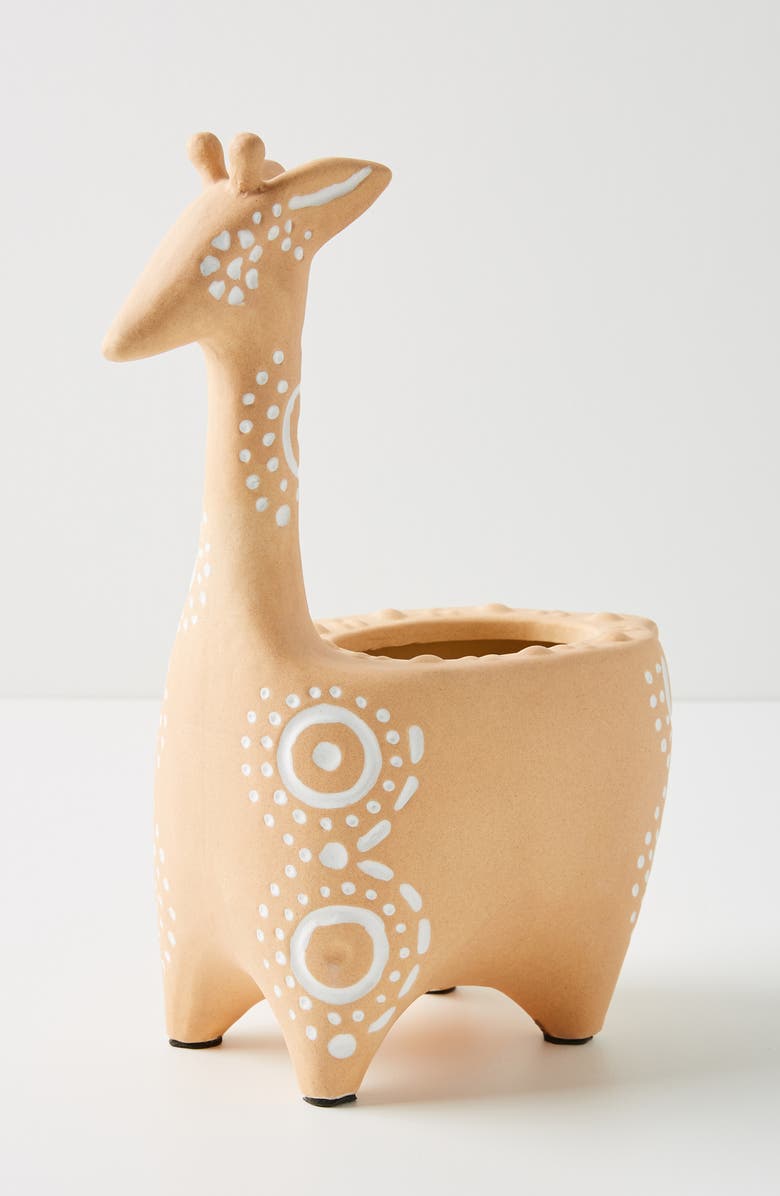Anthropologie Home Anthropologie Mini Penelope Giraffe Planter Pot, Main, color,
