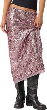 Free People Intimately FP Party Trick Sequin Midi Skirt