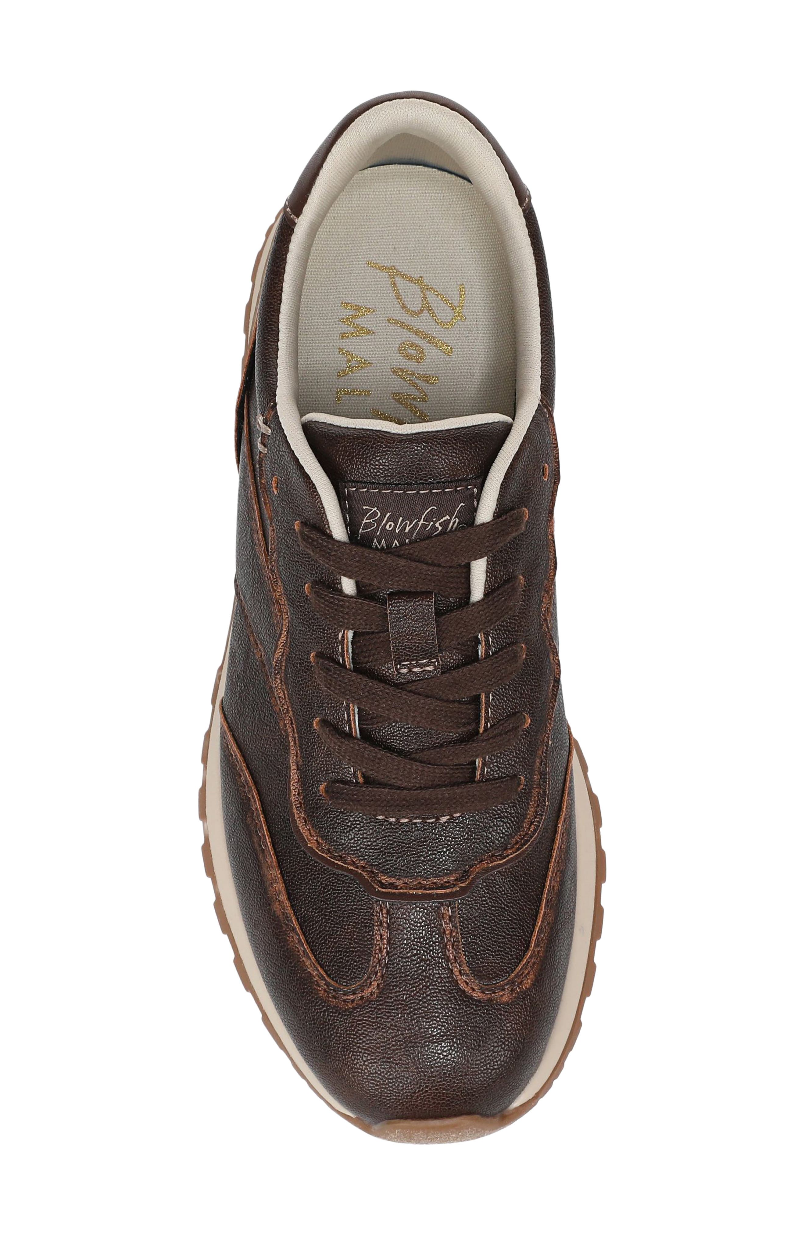 Blowfish Malibu Valley Sneaker, Alternate, color, Brown Faux Leather