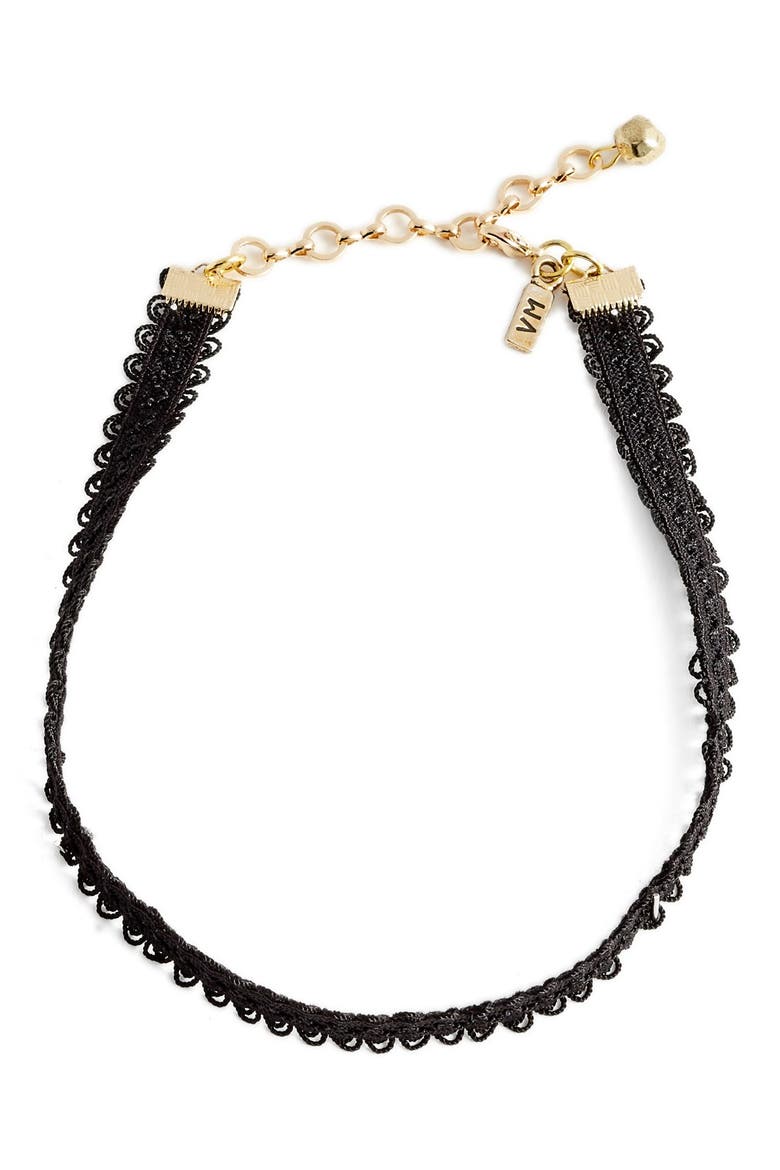 Black Lace Choker, Alternate, color, BLACK