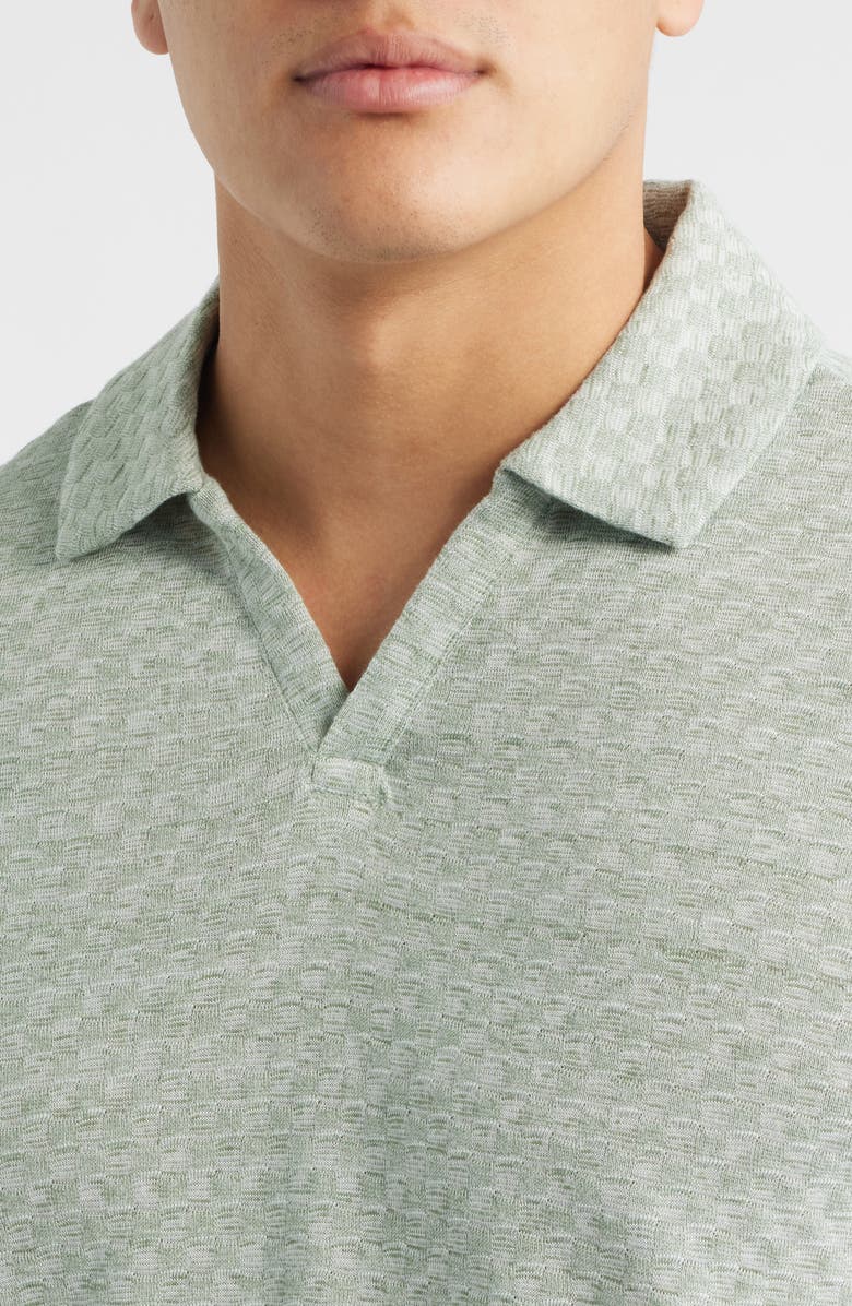 Johnston & Murphy Sedona Basketweave Knit Polo, Alternate, color, Sage Basketweave