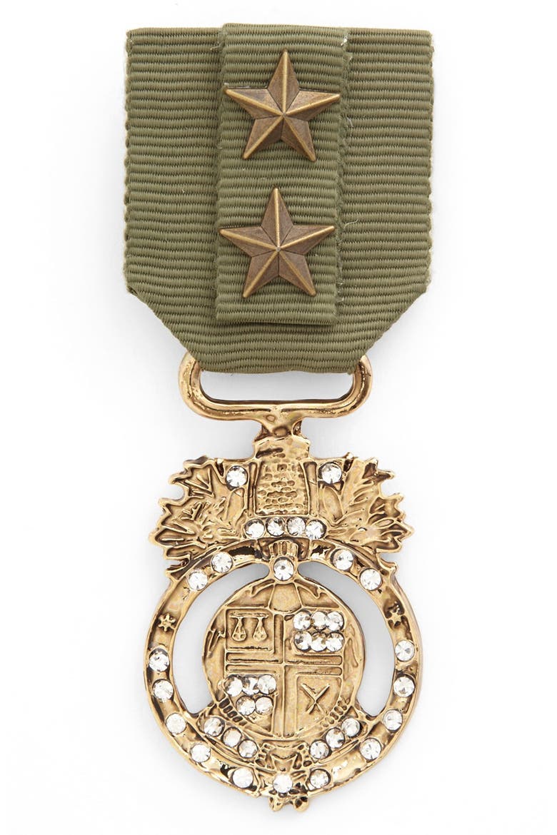 'Badge of Honor' Pin, Main, color, ARMY GREEN