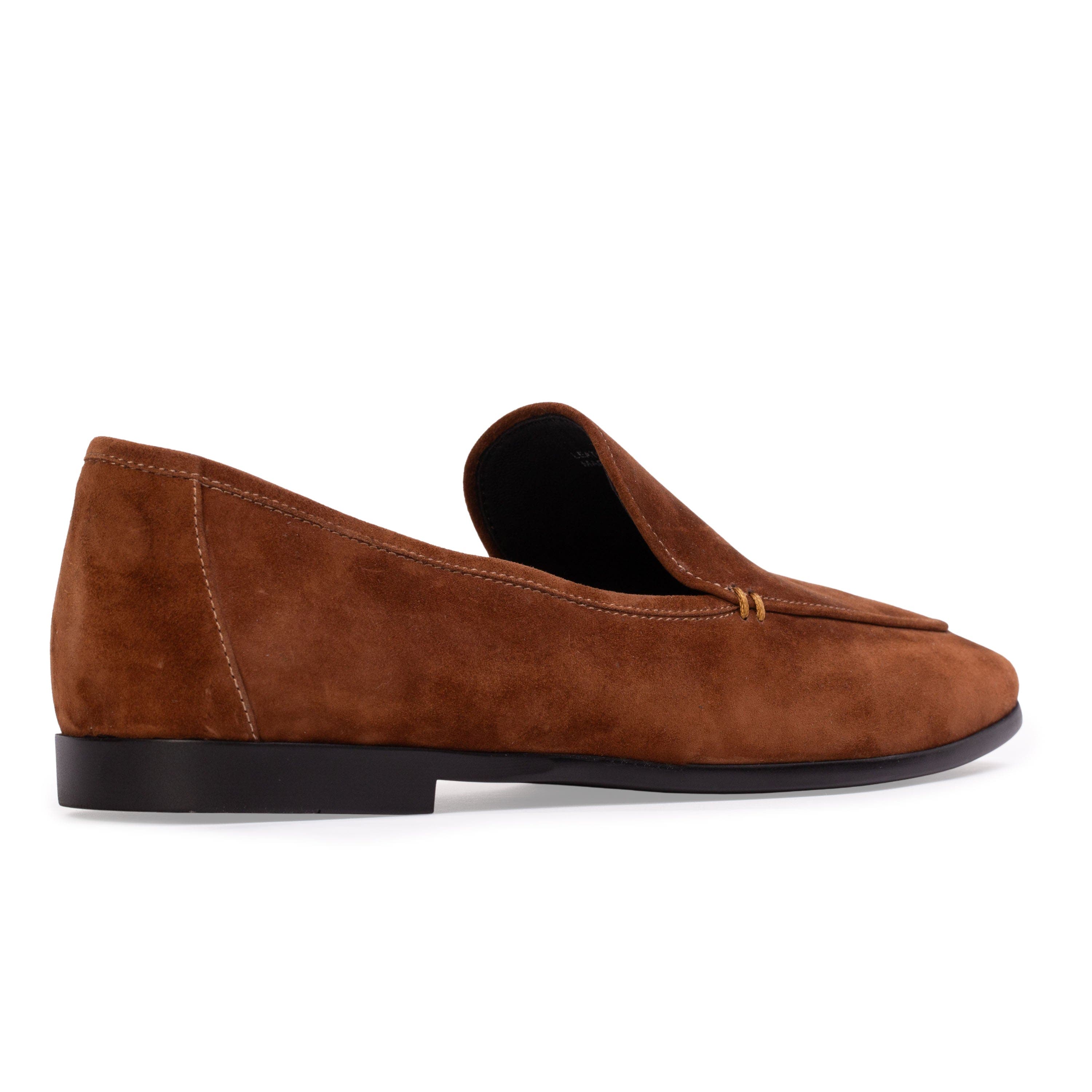 Allie Suede Loafer, Alternate, color, Tobacco Suede