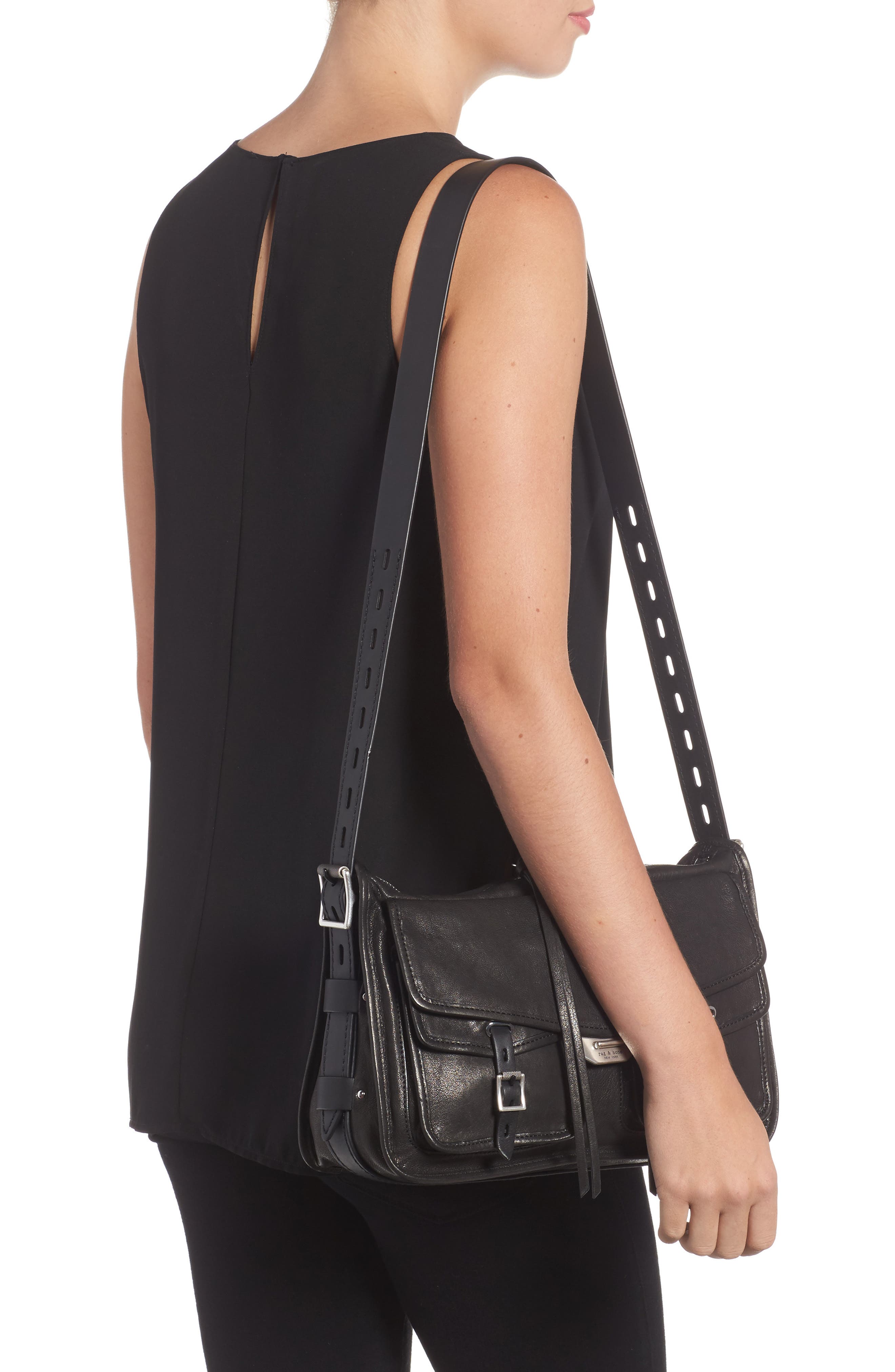 rag & bone Field Leather Messenger Bag, Alternate, color, 