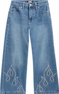 URBAN RISE Kids' Ryder Flame Baggy Jeans