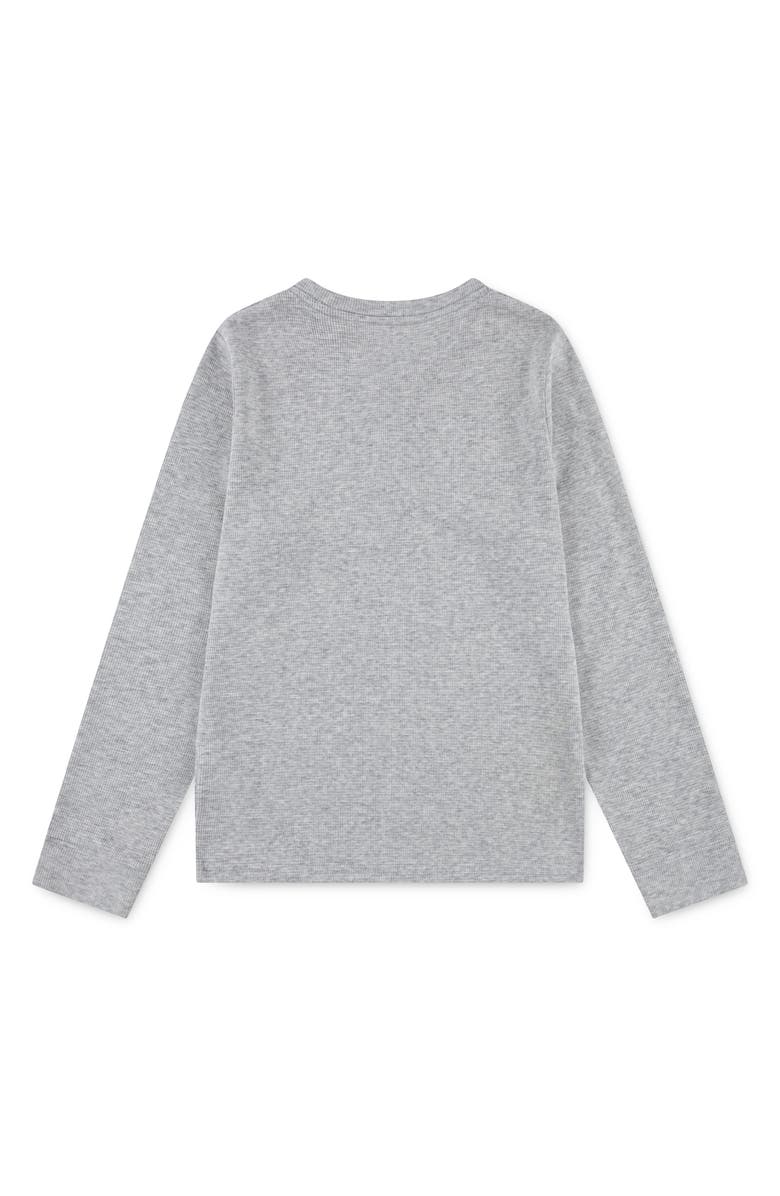 abercrombie kids Kids' Waffle Henley, Alternate, color, Anf Light Grey Heather