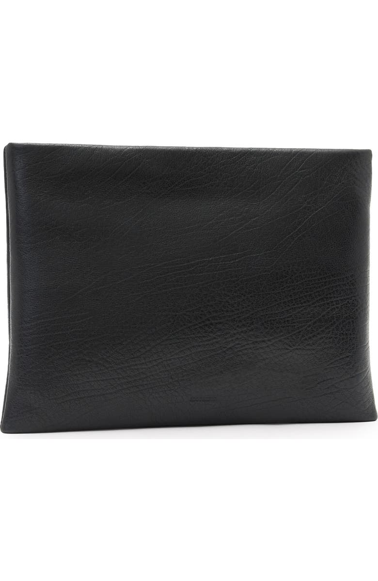 AllSaints Bettina Leather Clutch, Alternate, color,
