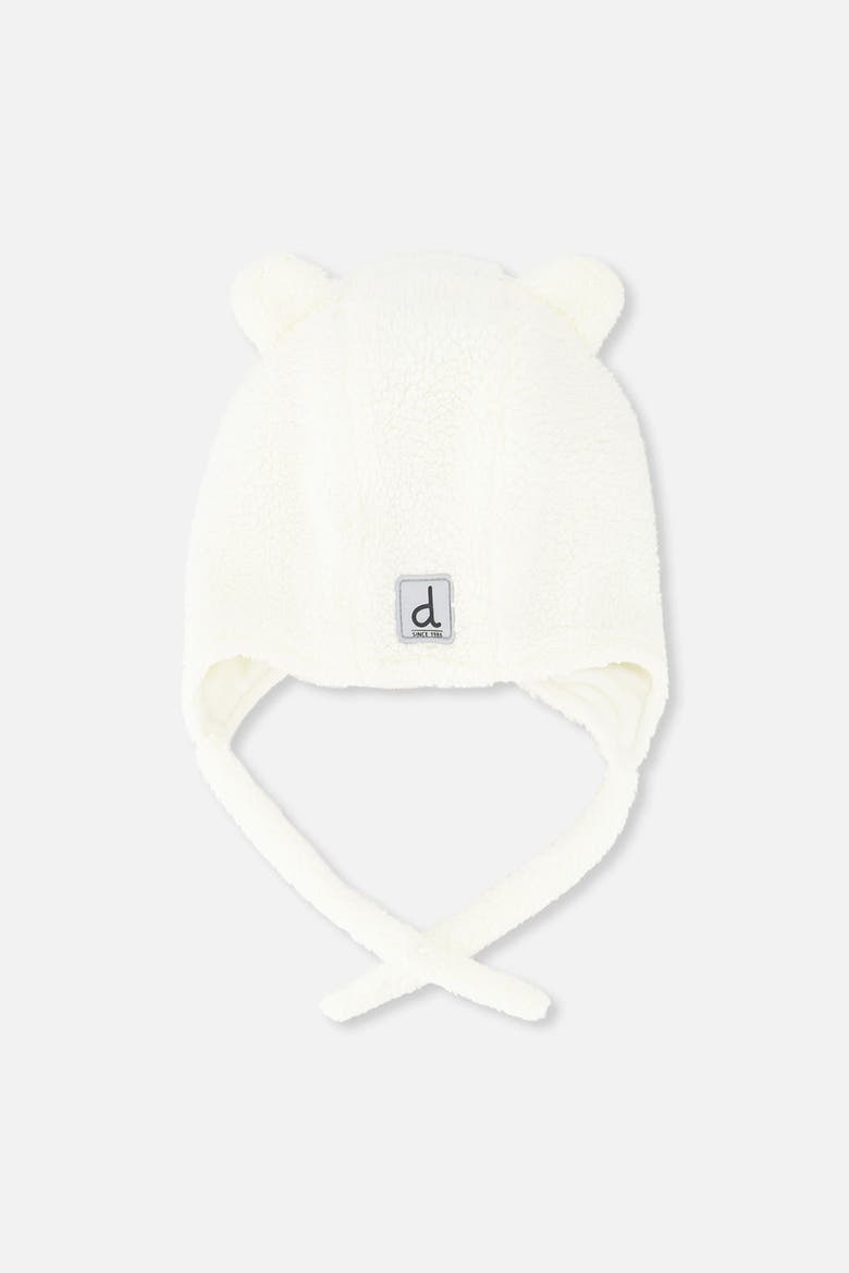 Winter Fleece Bear Ears Earflap Hat, Main, color, Off-White