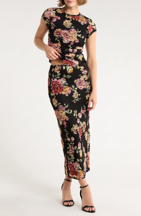 Lacey Daisy Lace Top & Skirt Set