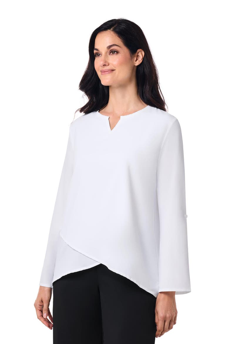 Women's Santa Barbara Tunic Top with Roll-Up Sleeves, UPF 50+ Sun Protection, Alternate, color, White