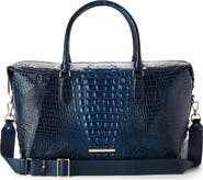 Brahmin Daniela Croc Embossed Leather Travel Bag