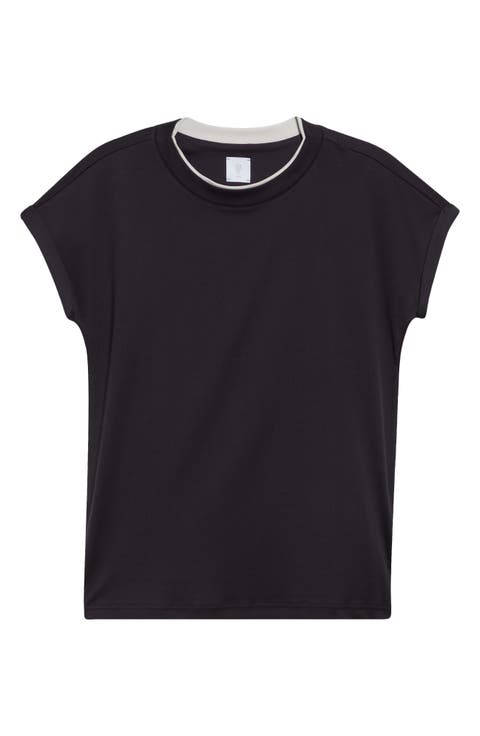 Contrast Trim Crewneck T-Shirt