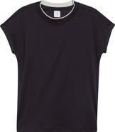 Eleventy Contrast Trim Crewneck T-Shirt