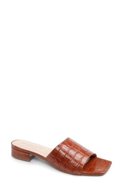 Patricia Green Brooklyn Slide Sandal In Cognac Croc