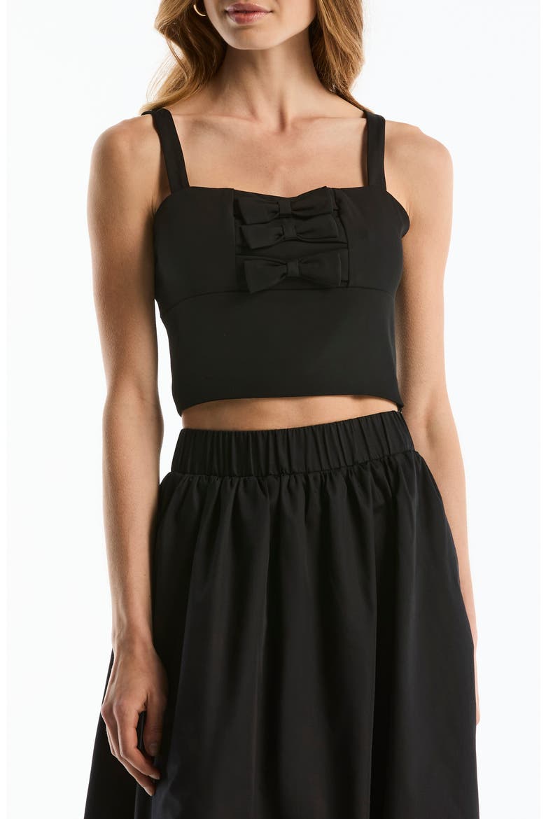 Bow Detail Bustier Top, Main, color, BLACK