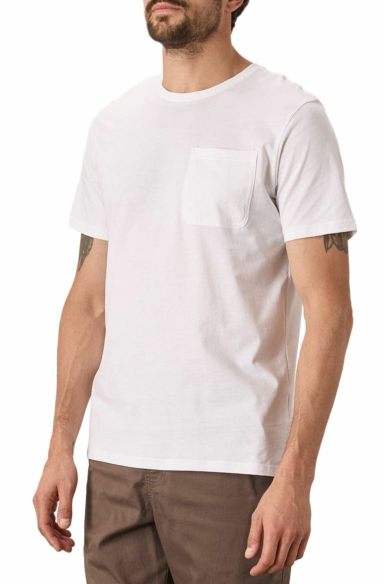 Organic Cotton Softspun Pocket Crew Tee, Alternate, color, White