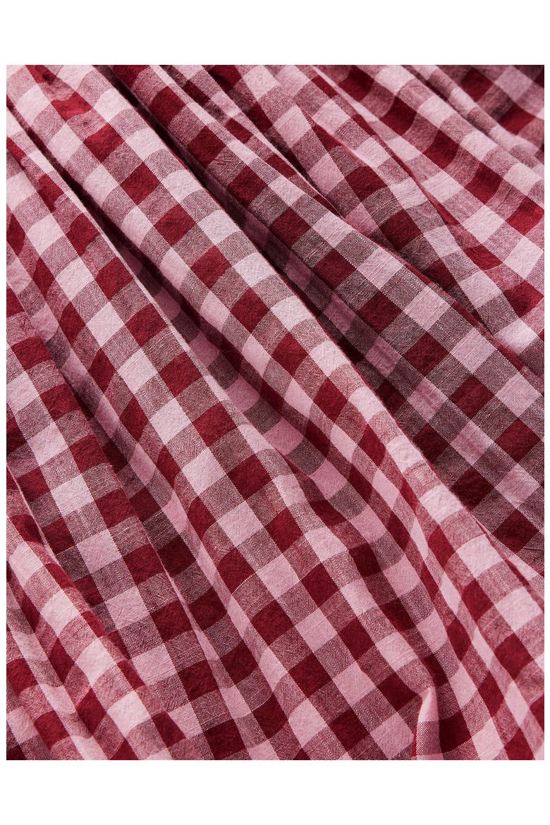 Kids' Check Long Sleeve Bubble Hem Dress, Alternate, color, RED CHECK