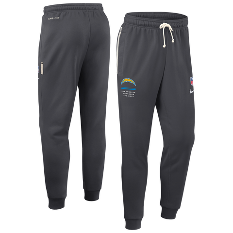 Men's Nike Charcoal Los Angeles Chargers Sideline Standard Issue Touchback Kick Dri-FIT Taper Pants