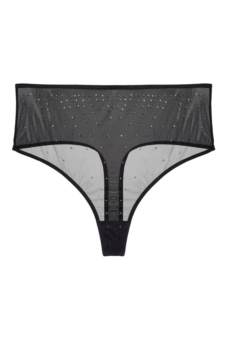 Gabi Fresh Lydia High Waist Thong, Alternate, color, BLACK