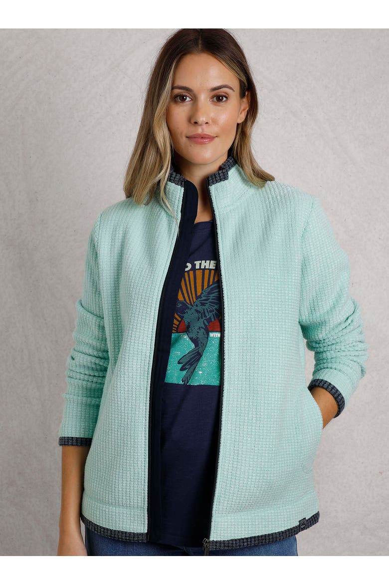 Ariana Full Zip Grid Fleece, Main, color, Seaspray