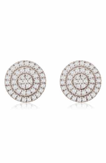 SUZY LEVIAN DIAMONDS Pavé Diamond Round Stud Earrings
