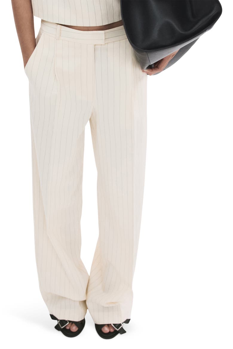 Cadena Pantalon Pinstripe Pants, Main, color, OFF WHITE