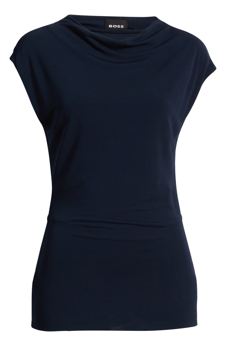 BOSS Elamma Cap Sleeve Top, Alternate, color, Sky Captain