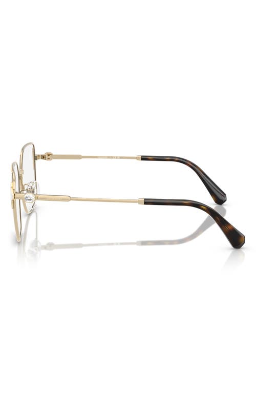 Swarovski 53mm Square Optical Glasses In Pale Gold