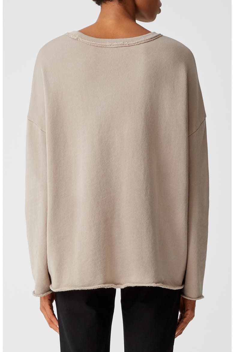 Boxy Sweatshirt, Alternate, color, KHAKI