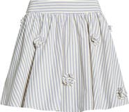 MAUDE CLUB Lou Stripe Cotton Blend Miniskirt
