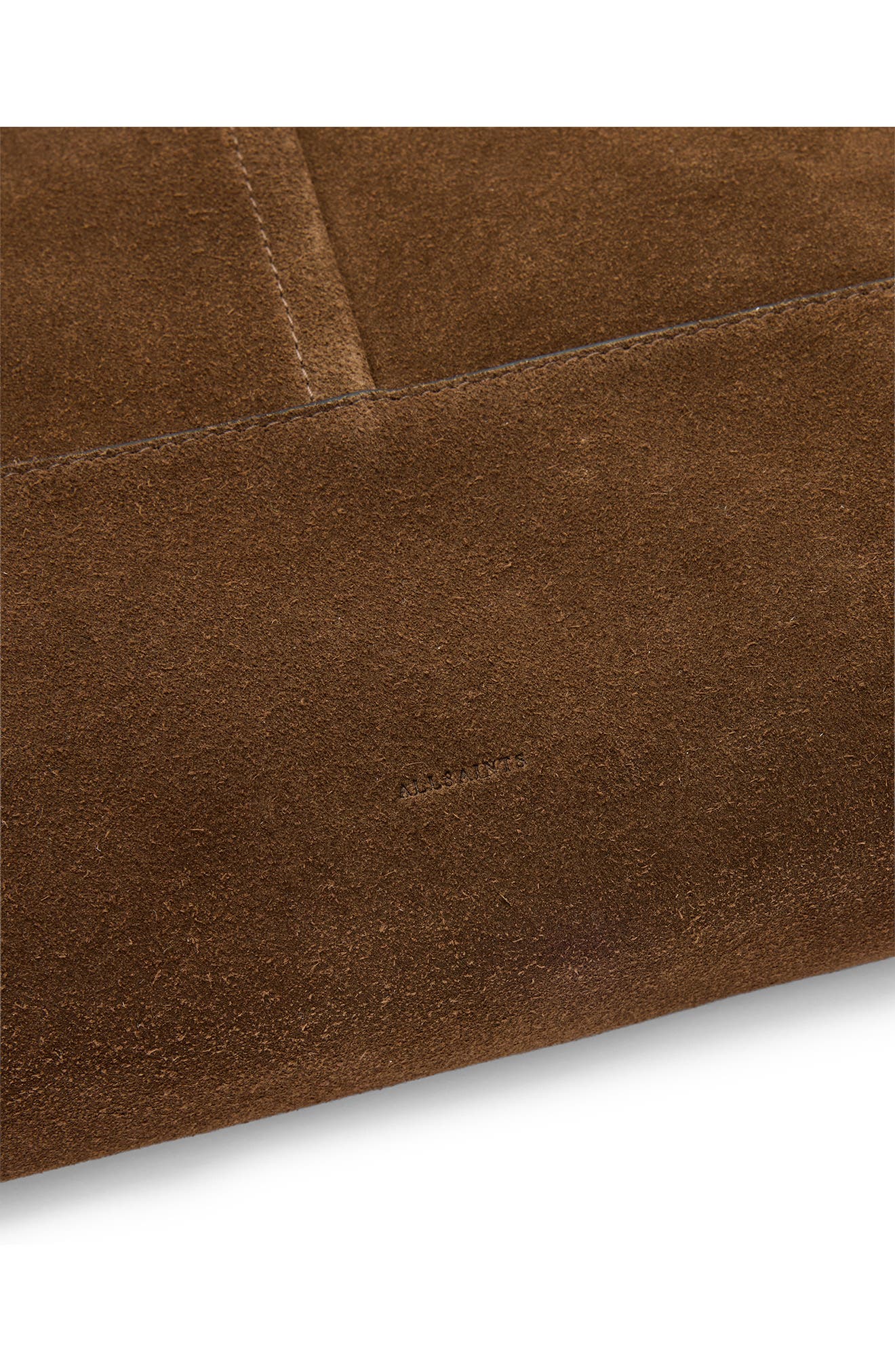 AllSaints Medium Asha Suede Hobo Bag, Alternate, color, 