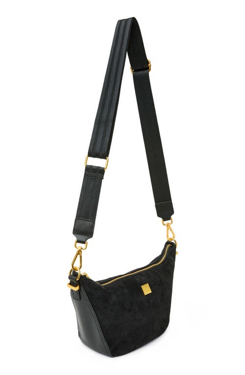 Think Royln Moonbeam Suede Shoulder Bag In Black
