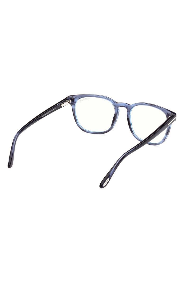 TOM FORD 53mm Square Blue Light Blocking Glasses, Alternate, color, Blue/Other
