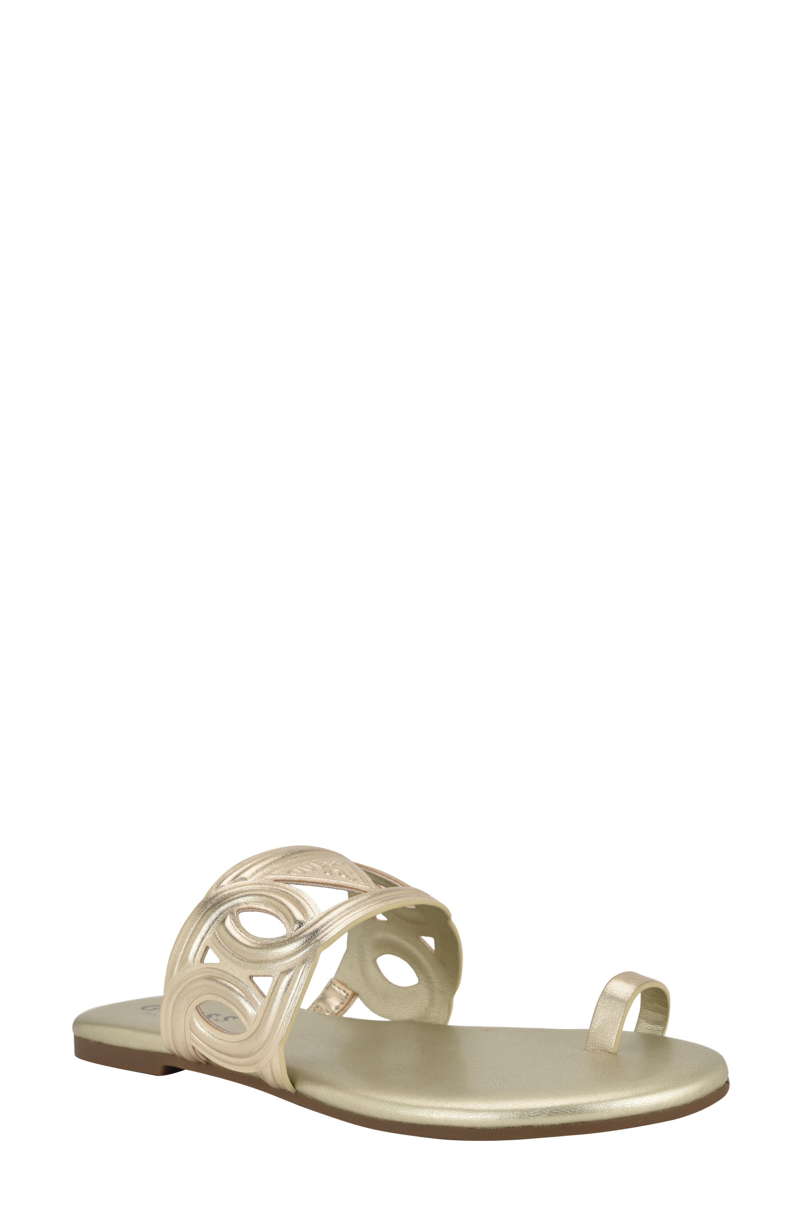 Loons Slide Sandal, Main, color, GOLD