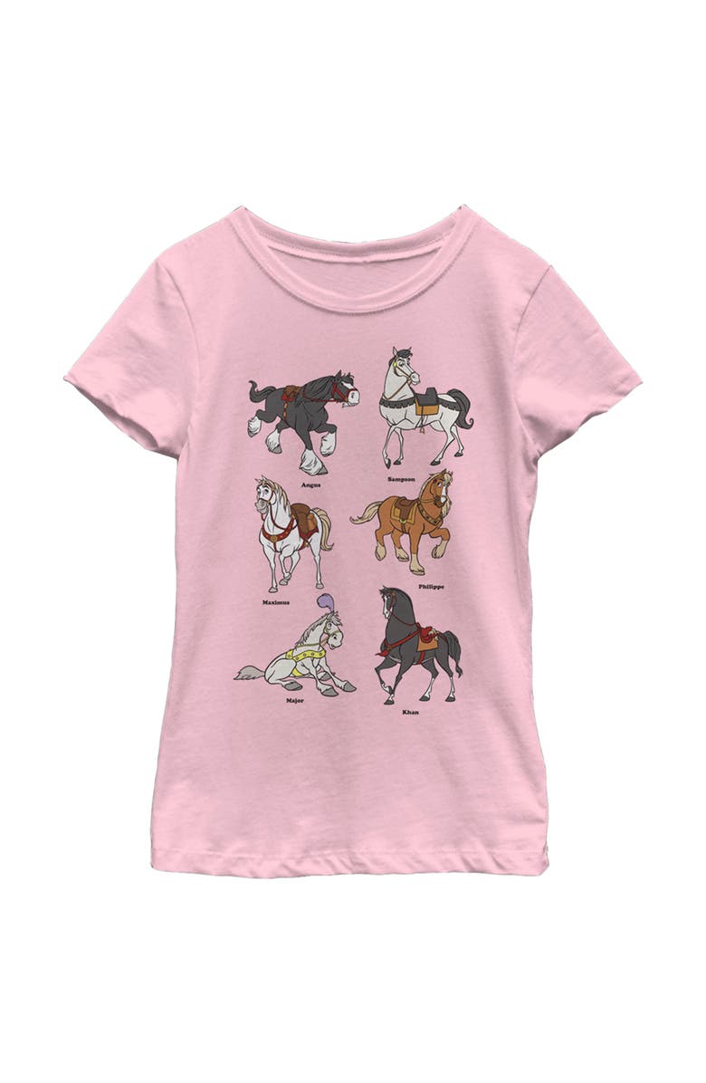 Disney Girl's Disney Favorite Horse Characters Graphic T-Shirt, Main, color, Light Pink