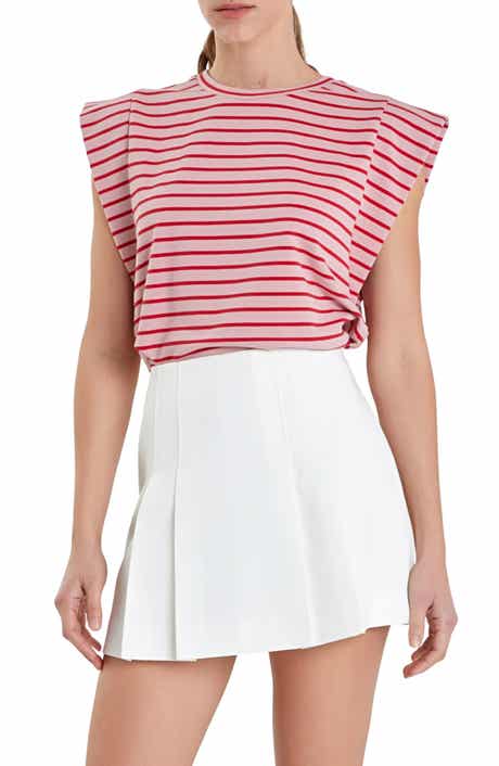 English Factory Stripe Extended Shoulder T-Shirt