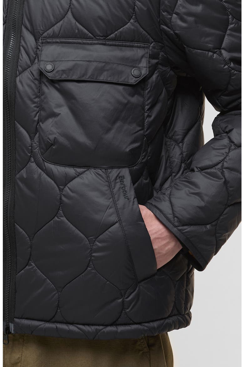Re-Engineered Hooded Quilted Jacket, Alternate, color, BLACK