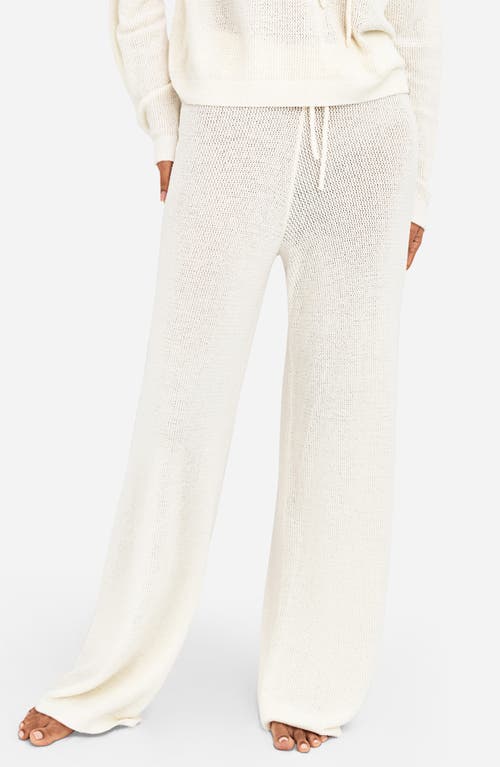 Sunday Citizen Wide Leg Knit Pants In White