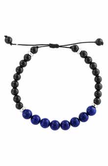 EFFY Lapis Lazuli & Onyx Beaded Slider Bracelet