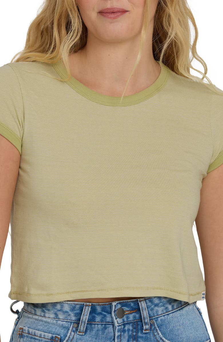 Billabong Daily Stripe Baby Tee, Alternate, color, Cactus