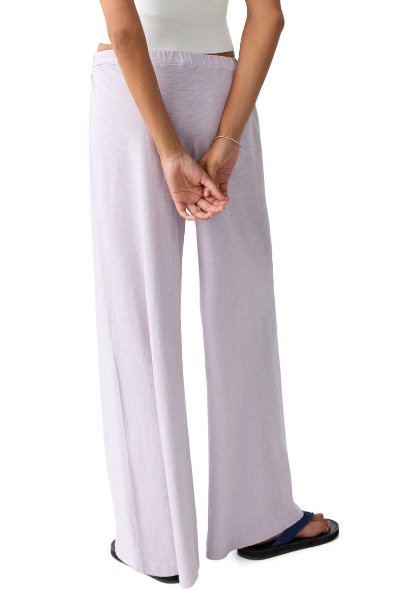 MANGO TEEN Kids' Straight Leg Cotton Jersey Trousers, Alternate, color, Lilac