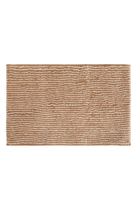 Pinstripe Cotton Bath Mat